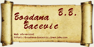 Bogdana Bačević vizit kartica
